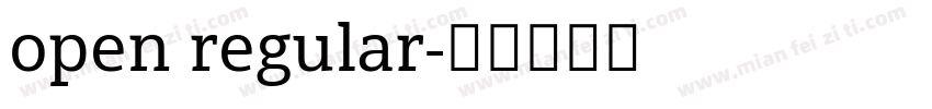 open regular字体转换